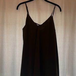 Olive green flowy dress - S